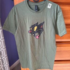 Official Green Day Revolution Radio Cat, Gildan Softstyle Olive Graphic T-Shirt